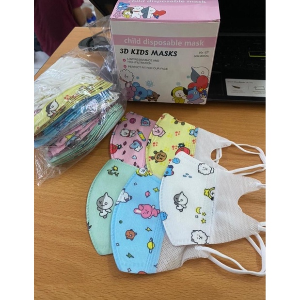 BTS DUCKBILL ANAK 1BOX ISI 50pcs   ud dpt 5warna dan motif