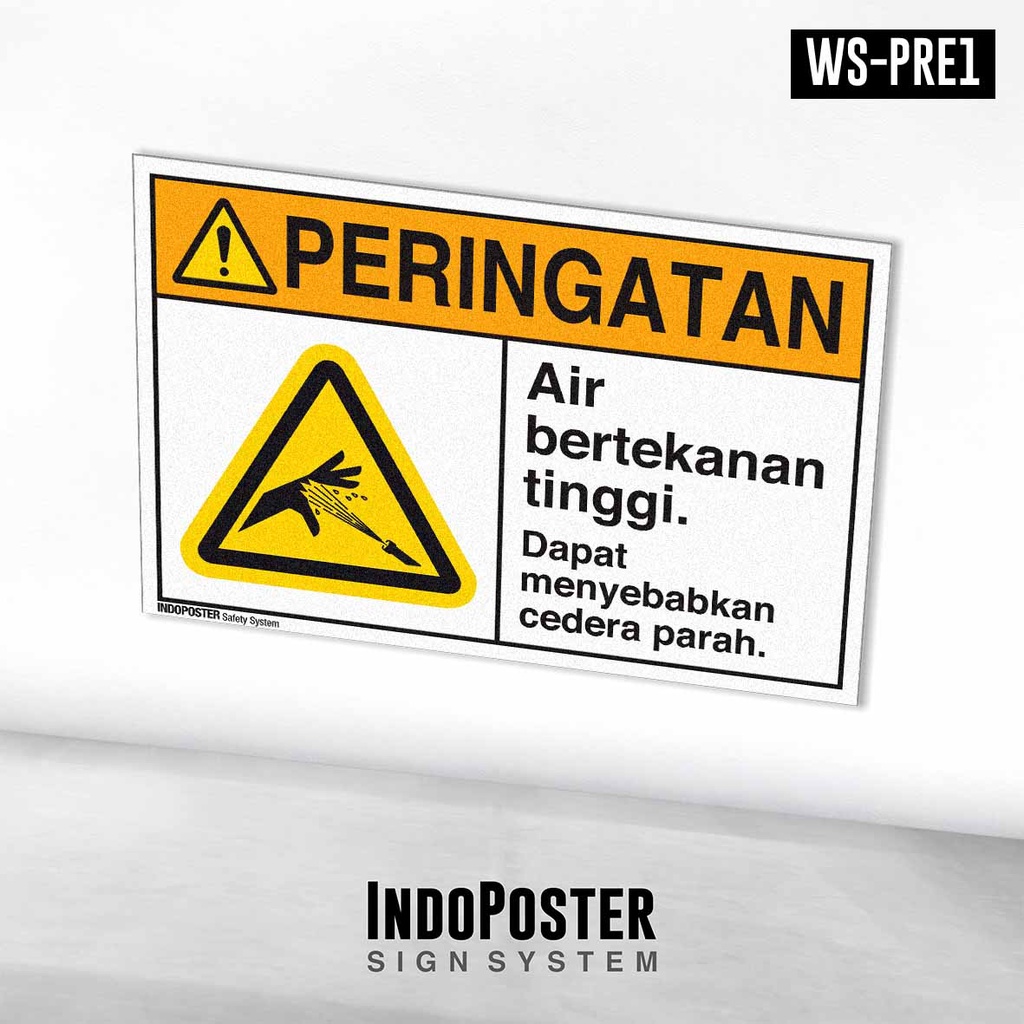 

Stiker Sign K3 ANSI Bahaya Air Bertekanan Tinggi Dapat Menyebabkan Cedera Parah