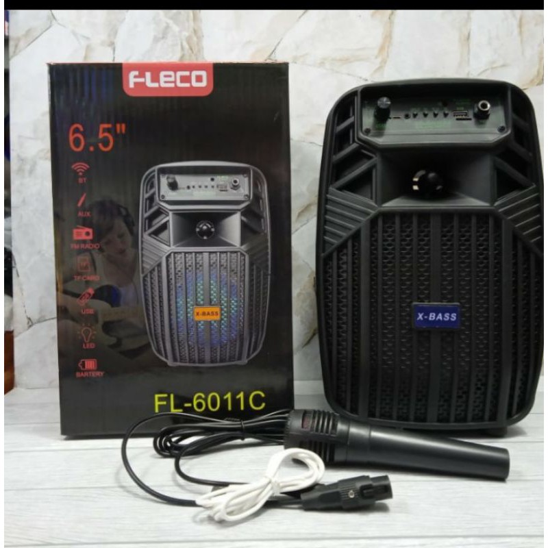 Speaker Bluetooth Original 6.5in FL-6011 Mp3 player FM karaoke
