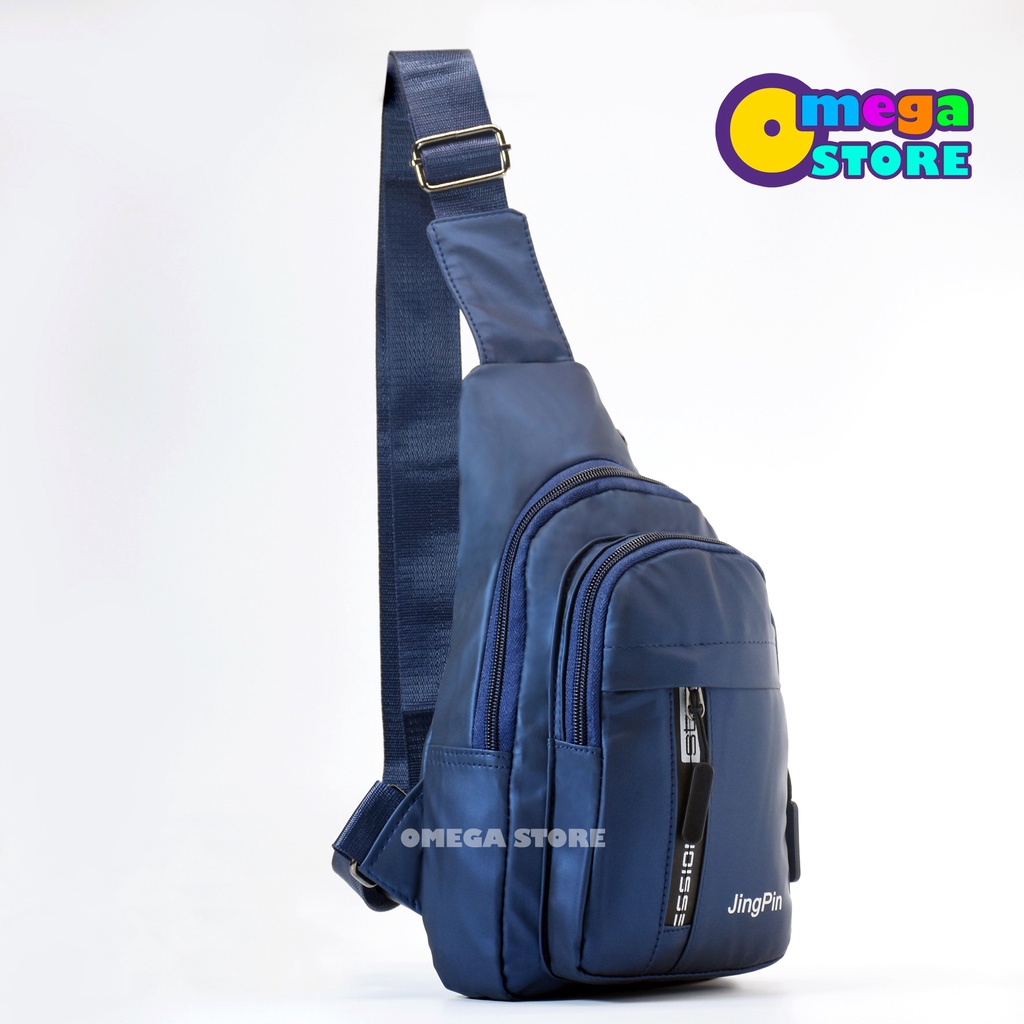 [O&amp;S] Sling Bag Pria Classic Best Quality Tas Slempang Pria Tas Travel Simpel Bahan Kanvas-OS107