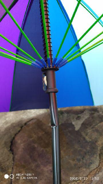 Payung Golf Pelangi Rainbow 16 Jari Jumbo Layar