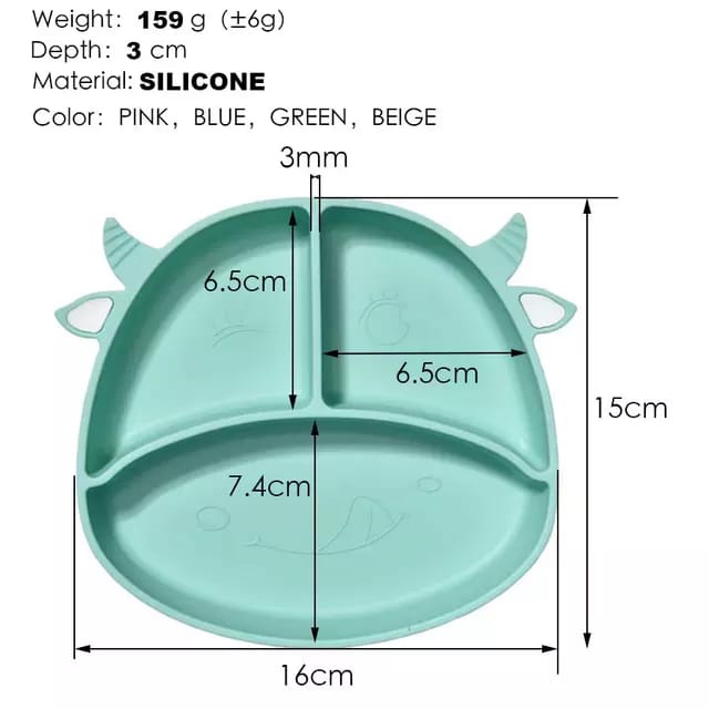 Piring makan bayi silikon plate mat / sure grip platemat silicone / piring makan anak silicone