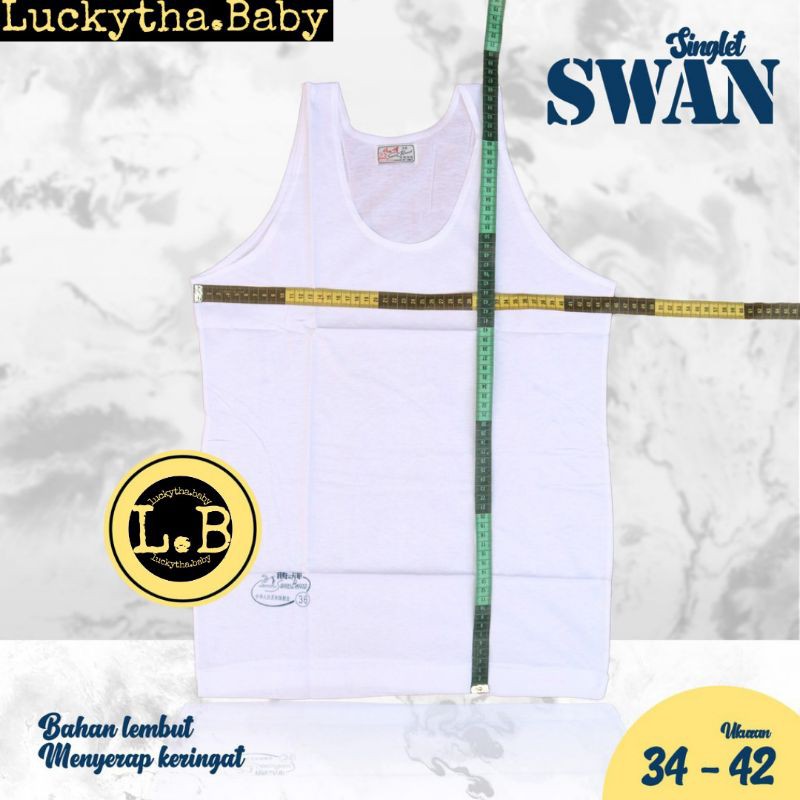 singlet SWAN BRAND 100%COTTON / SINGLET PRIA DEWASA SWAN BRAND / kaos dalam pria  COTTON SWAN