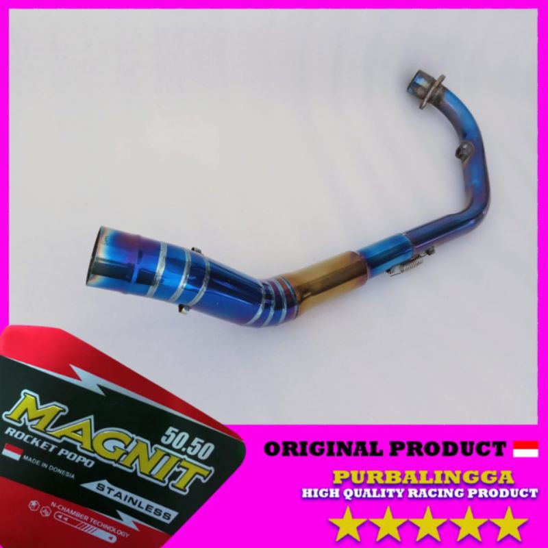 pipa leher knalpot Honda Sonic150R Bluemoon full stainless Bluemoon Honda Sonic 150r Supra GTR150