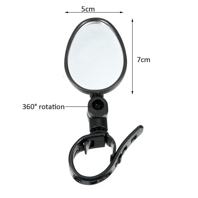 [1 Pcs Universal Cycling  View Mirror ][Mountain Bike360 Degree Rotation End Mirror][Bike Side Lens Safety Accessories]