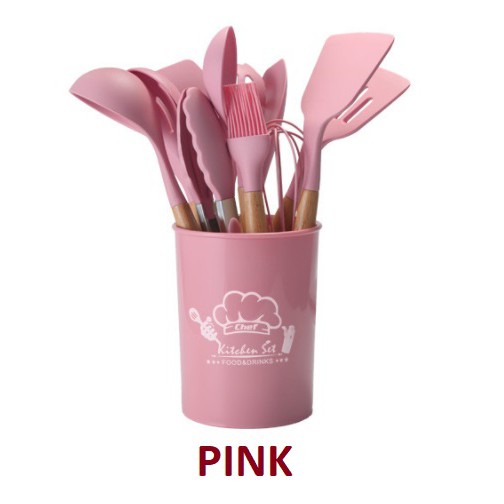 12 in 1 Silicone Kitchen Set Utensils Peralatan Masak Silikon BPA Free Spatula