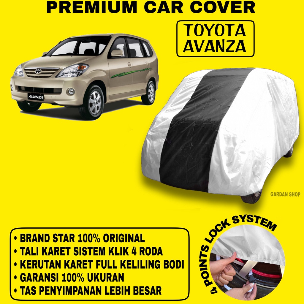 Body Cover TOYOTA AVANZA SILVER HITAM Penutup Bodi Mobil Toyota Avanza Waterproof PREMIUM