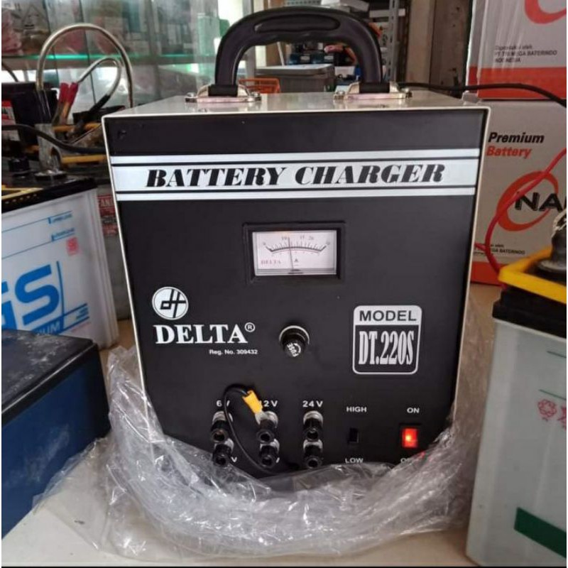CHARGER AKI DELTA DT.220S ALAT CAS AKI MOTOR MOBIL