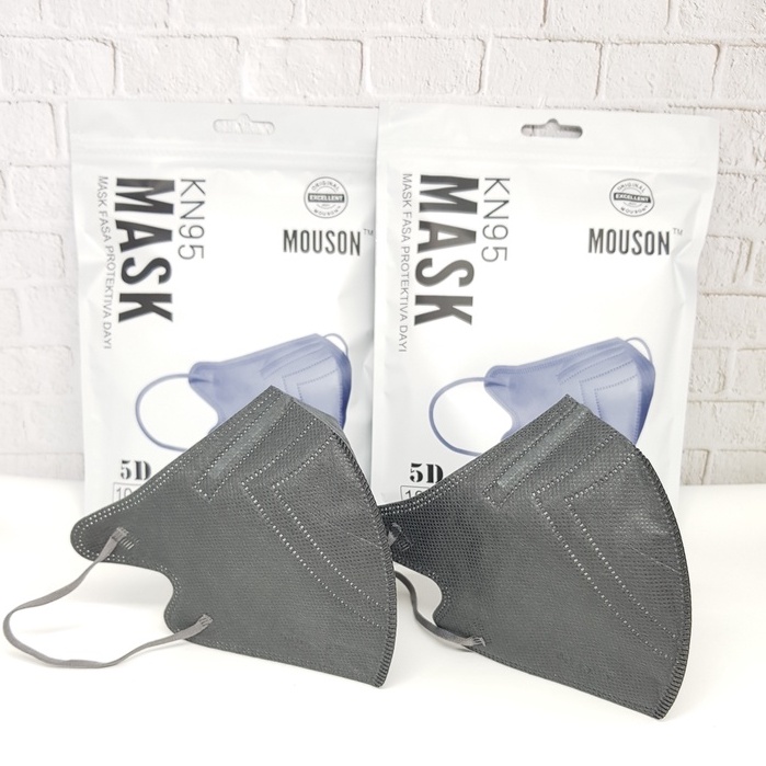 ENZ ® Masker KN95 MOUSON 5Ply isi 10Pcs Putih Hitam Abu Warna KN 95 5 Ply Earloop Mask Premium 1030