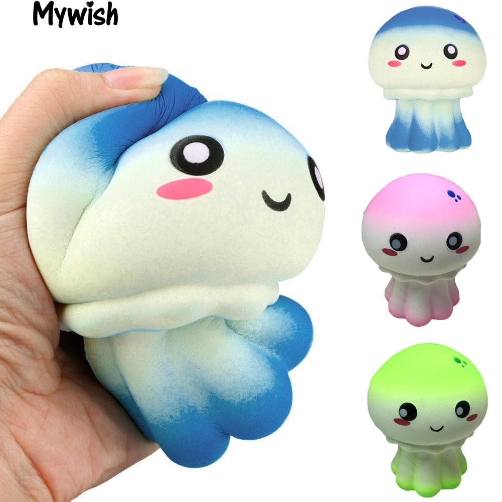 ð¶Empuk Kartun Jellyfish Slow Rising Squeeze Mainan Stres Reliever