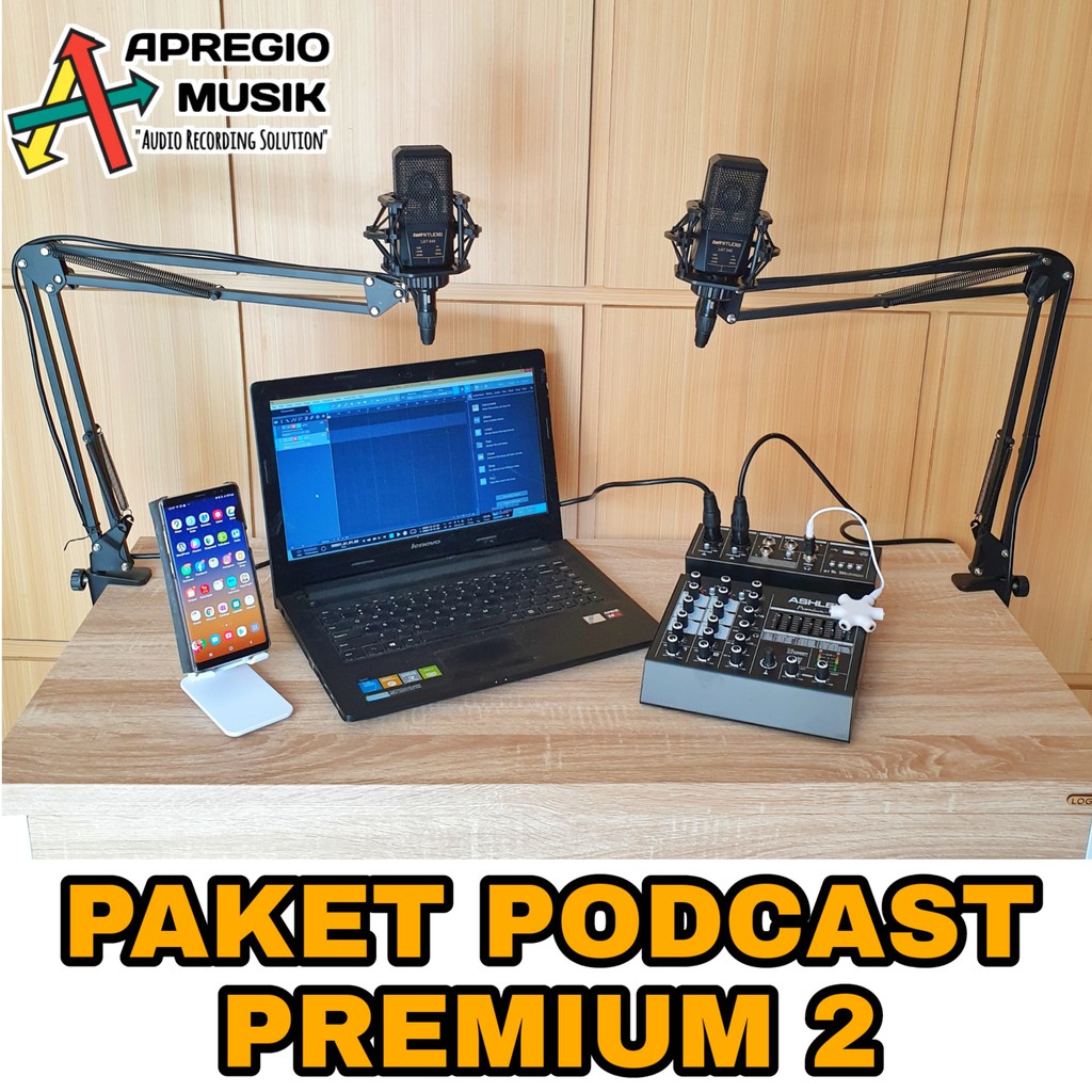 Paket Podcast 2 orang Sound Jernih Ashley premium 4 USB Gmark