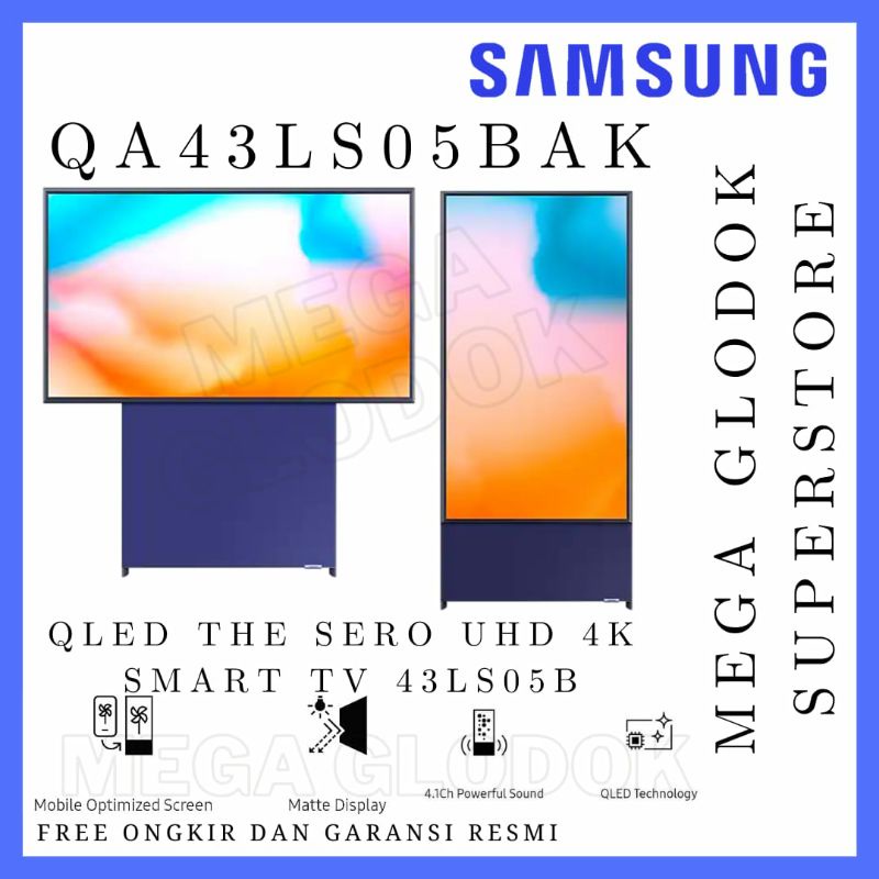 SAMSUNG 43LS05B THE SERO UHD 4K SMART TV 43 INC QA43LS05BAKXXD