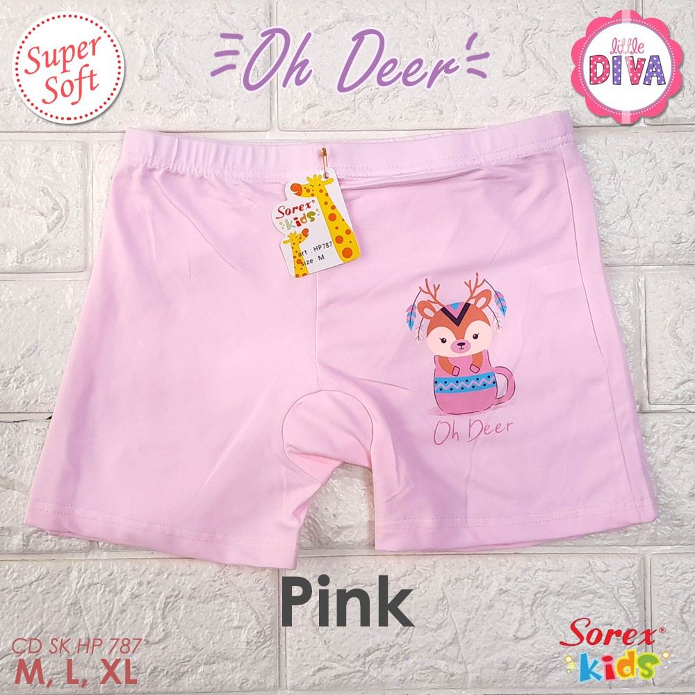 CD Boxer Anak Cewek SOREX KIDS MA 552 Celana Dalam  3 in 1 Girl underwear sz M, L, XL