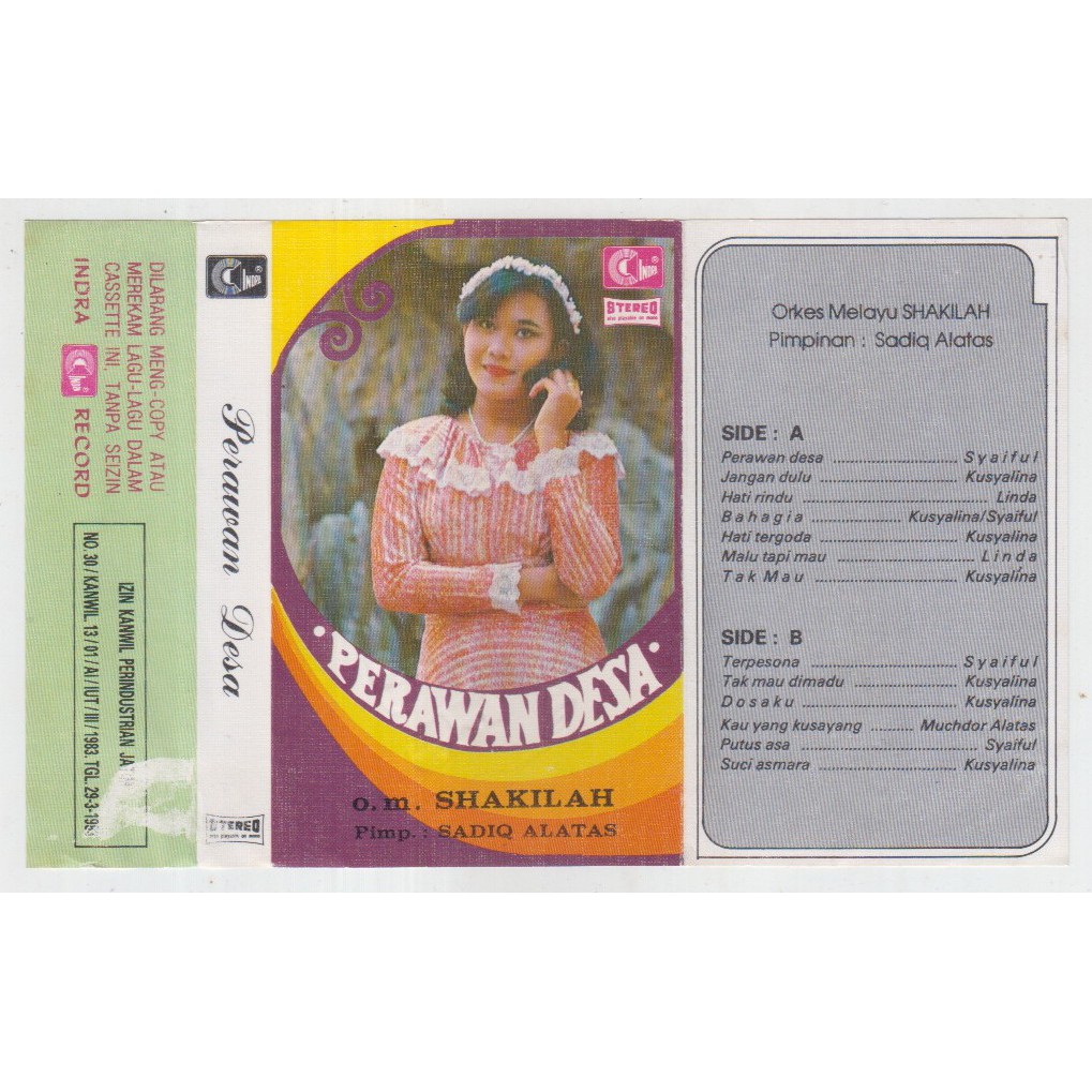 COVER SAMPUL KASET ORKES MELAYU SHAKILAH - PERAWAN DESA