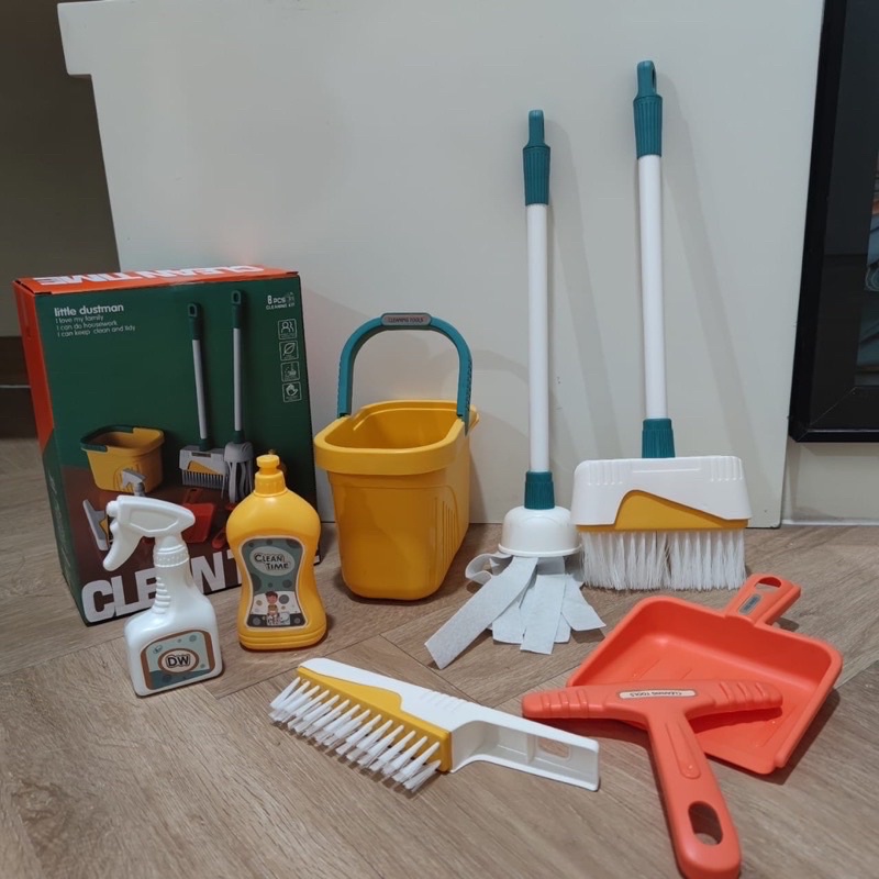 cleaning set pretend plays mainan sapu bersih bersih anak