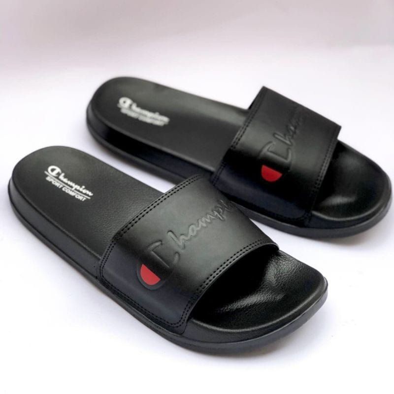 Sendal Slide Slip On Pria Wanita Champion | Sandal Slop Champion Cewek Cowok