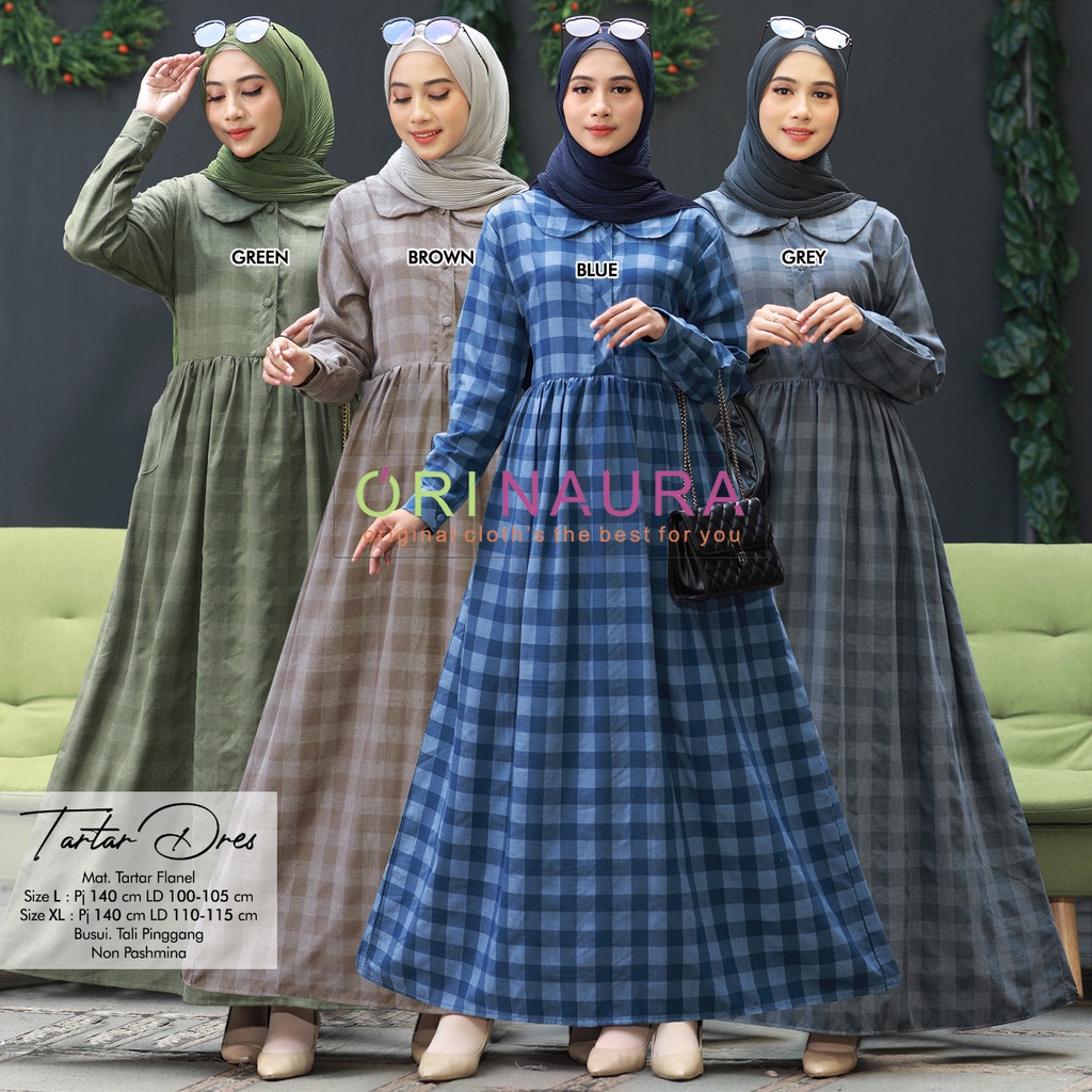 SADEAN KLAMBI Gamis Muslim Premium Motif Kotak Busui Mayung Terbaru