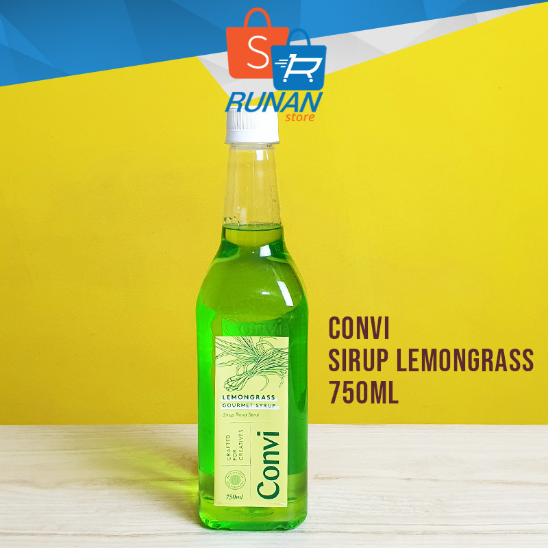 

Sirup Lemongrass Convi Gourmet Syrup Premium 750 ml Sirup Rasa Sereh
