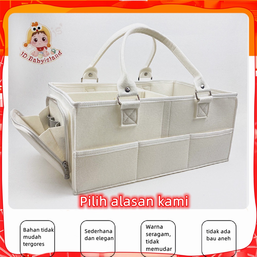 Baby Diaper Organizer Tas Popok Peralatan Bayi Tas Penyimpanan Bayi Ruang besar, ringan dan bernapas