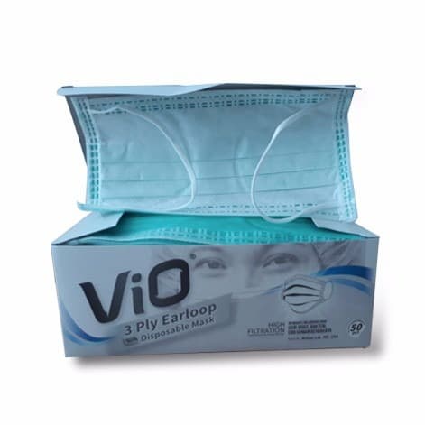 MASKER MEDIS VIO 3PLY EARLOOP CANTOLAN MASK STERIL PER BOX