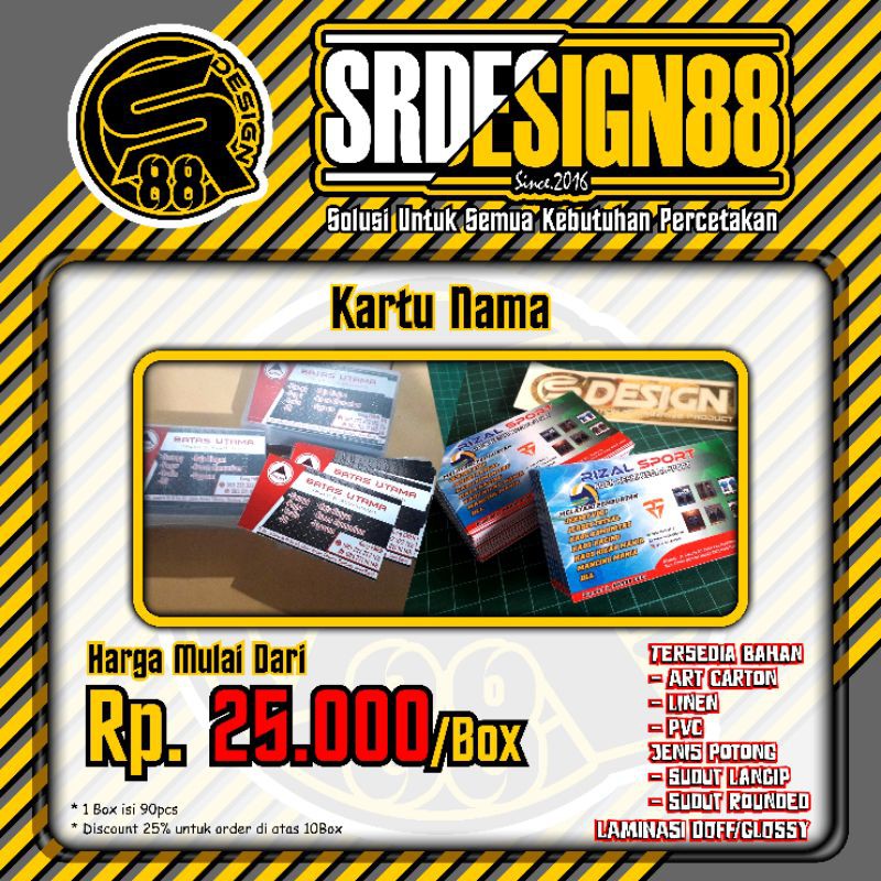 

Cetak kartu nama