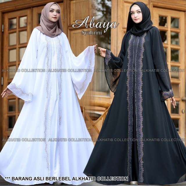 #    NOQBA Exclusive Abaya Pesta Syahrini Gamis Syari Dubai Maxy Dress Arab Cantik Fashion    #
