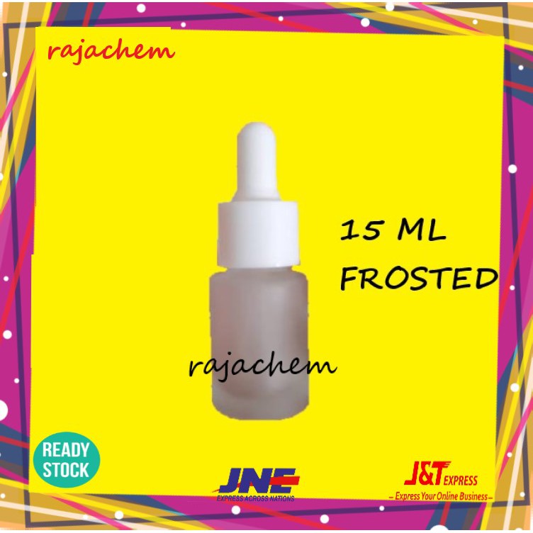 Botol Pipet Kaca Frosted 15 ML Bahu Datar