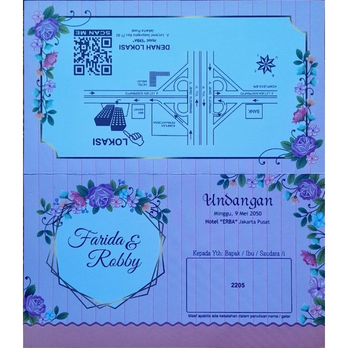 blanko undangan pernikahan erba 2205
