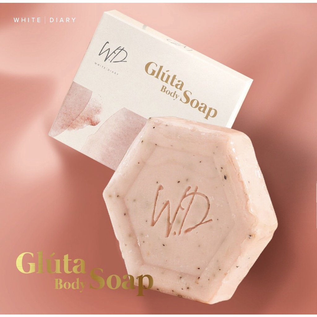 READY! WHITE DIARY GLUTA BODY SOAP BPOM ORIGINAL BRIGHTENING SOAP WHITE DIARY SABUN BADAN DAN WAJAH