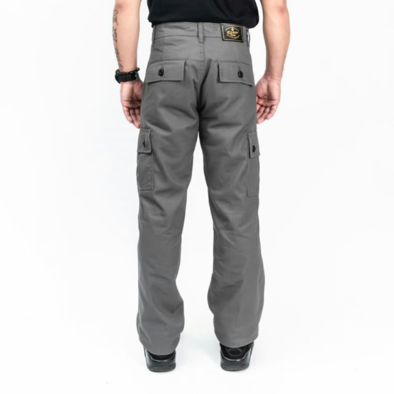 Wisdom Project - Celana Kargo Standar Reguler Fit  Original Non Stretch Canvas premium - Grey Peace