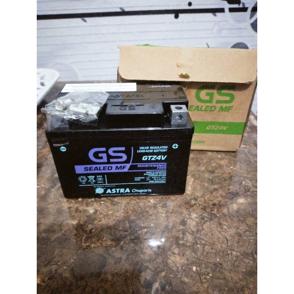 AKI BATRE ACCU GTZ4V GS ASTRA ORIGINAL BAWAAN MOTOR