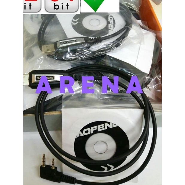 ❅ Kabel Data Baofeng - cable data USB program HT Baofeng ORIGINAL ➴