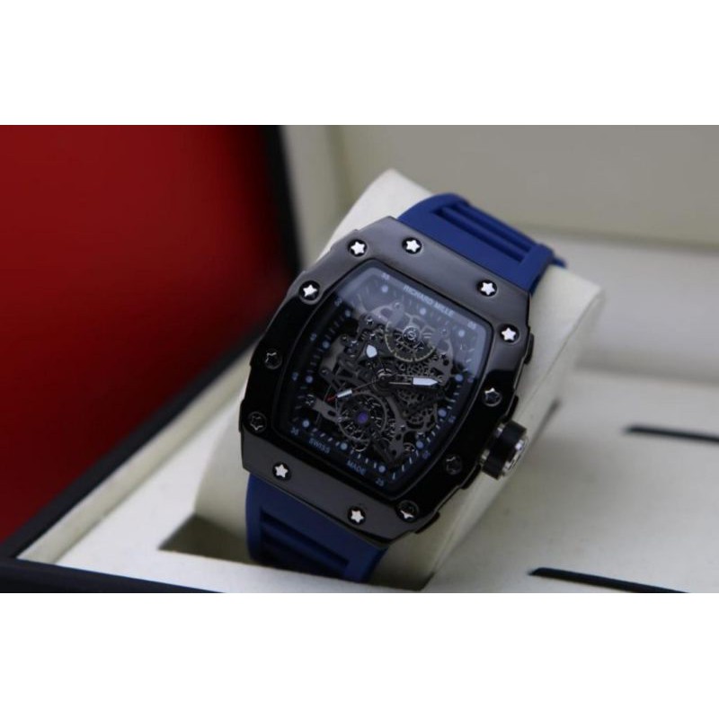 jam tangan pria richard mile 035 strap rubber premium