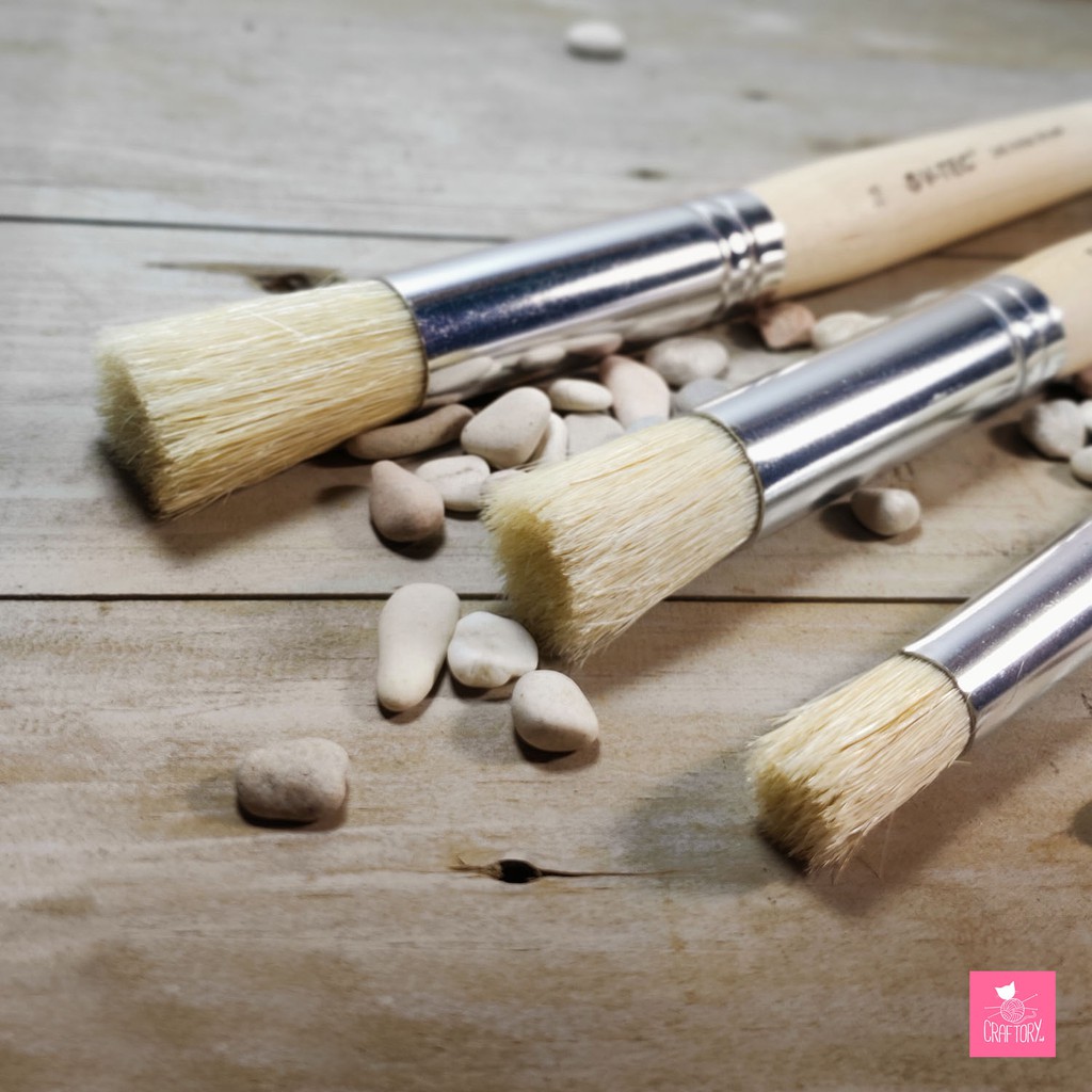 V-Tec Stencil Brush VT-340 Set 3 / Vtec Kuas Stensil Lukis Besar Set 3 watercolors acrylic oil paint