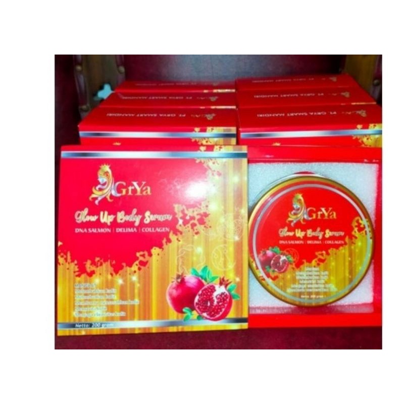 cream grya beauty glow up body serum krim wajah dna salmon