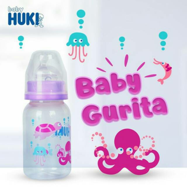 Baby Huki Orthodontic Nipple Round PP Bottle 120ml - CI0328