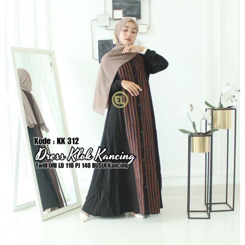 Gamis twill ori by Batik Elzhaf KK312