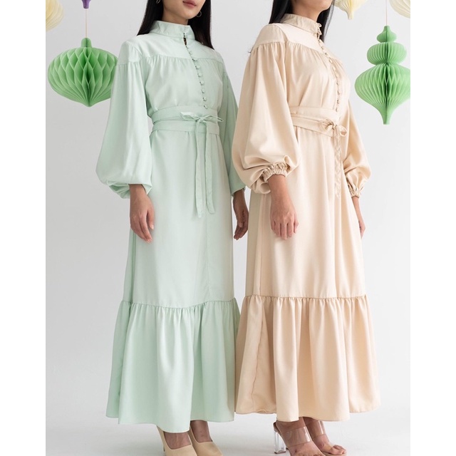 IWEARGRACIE - RAYA IN PASTEL COLLECTION - EDEN DRESS / DRESS MUSLIM WANITA / DRESS PANJANG