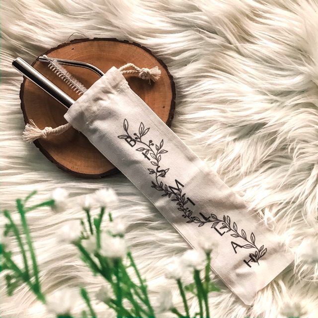 Stainless Straw Set - Bismillah Sedotan Stainless Custom