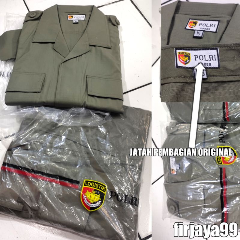 setelan baju pdl Jatah pembagian brimob/setelan baju pdl pol pp asli original