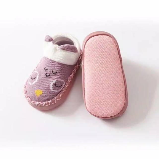 ☀ Sunly ☀ A097 Anti Slip Bayi Karakter PATTERN MOCCASINS sepatu bayi prewalker kaos kaki anak