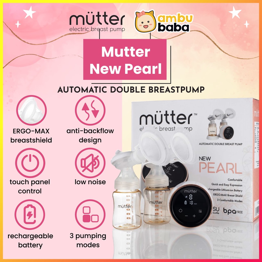 MUTTER NEW PEARL Pompa ASI Elektrik Double Breast Pump