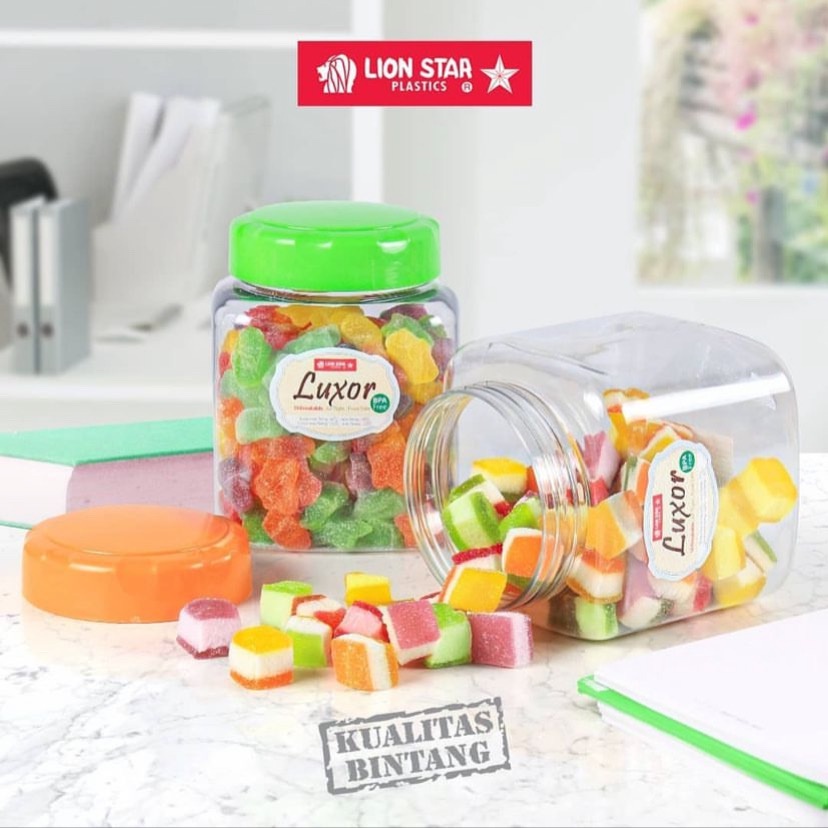 ( BISA COD ) PROMO LION STAR LUXOR CANDY JAR / TOPLES PERMEN / TEMPAT SNACK CEMILAN / TOPLES PLASTIK / TEMPAT SNACK / TOPLES PERMEN BPA FREE