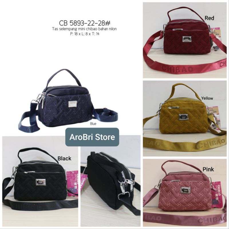 Tas selempang mini merk Chibao CB 5893 -28 bahan nilon