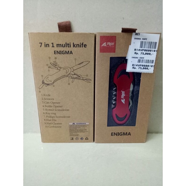 PISAU MULTIFUNGSI REI ENIGMA KNIFE | PISAU CAMPING REI