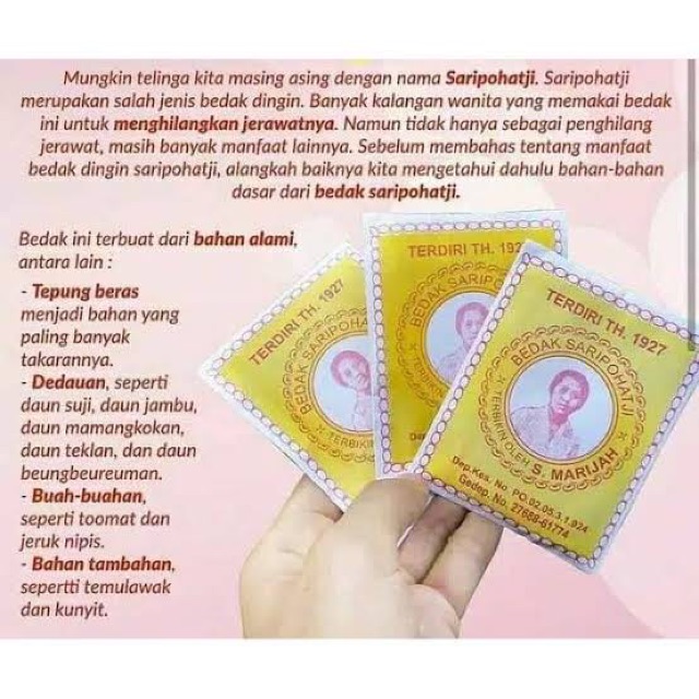 Bedak Saripohatji Anti Jerawat Bedak Dingin Mkp00817 Shopee Indonesia