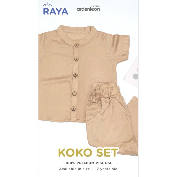 ArdenLeon BOYS RAYA KOKO SET / Arden Leon Koko Anak Laki SETELAN Raya Collection