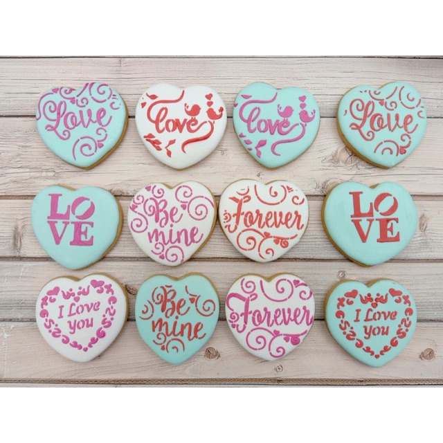 

Heart Custom Made Butter Cookies - Pre Order H-3 Series 11