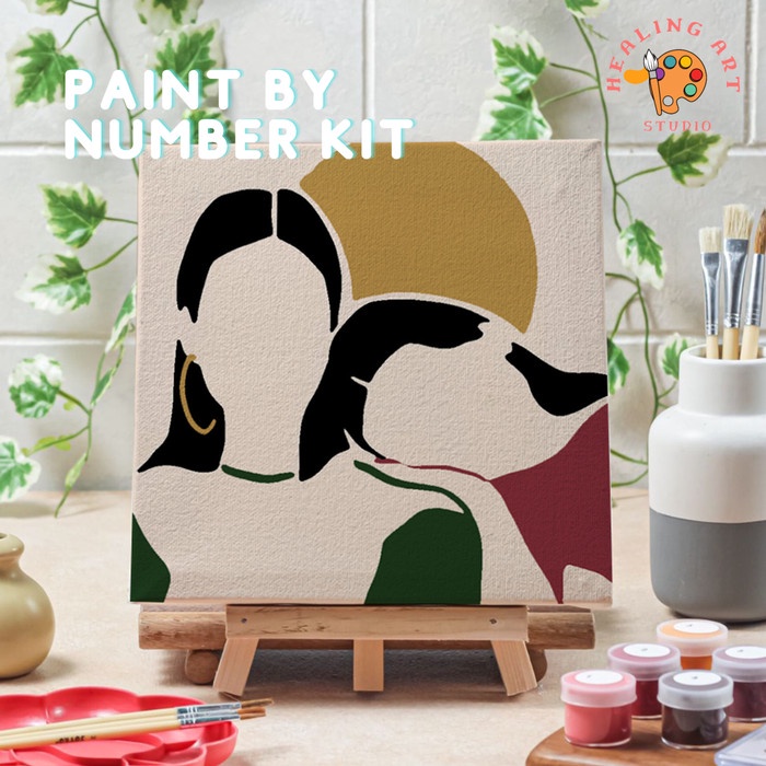 

(DISKON TERMURAH) Paint by number lukisan faceart wajah ver 1 canvas 20x20 cm - faceart03, 15x15cm