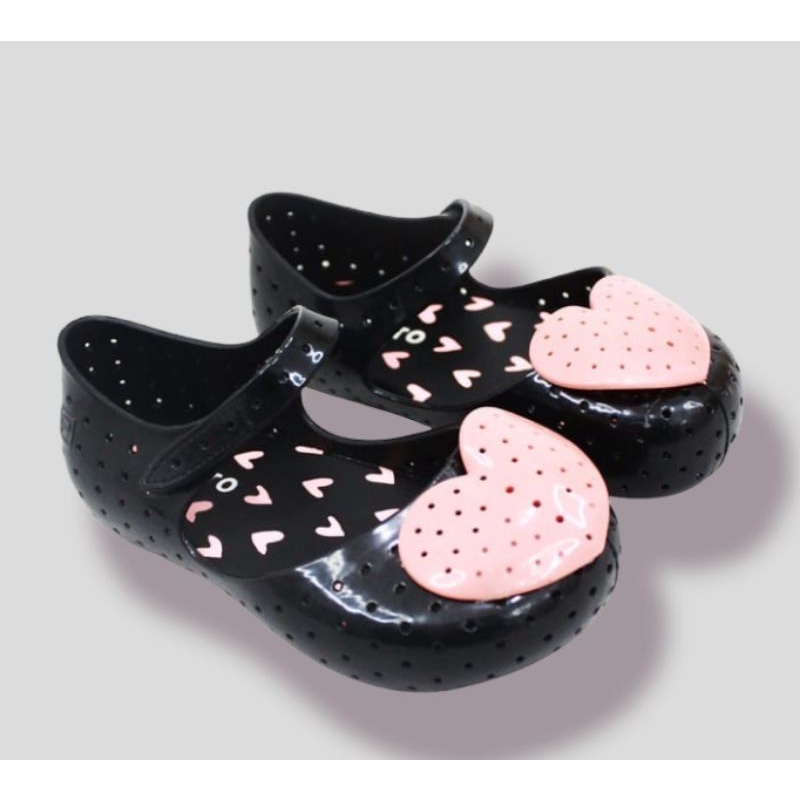 SEPATU SANDAL JELLY ANAK PEREMPUAN PORTO POLY SEPATU BALITA MOTIP LOVE CANTIK